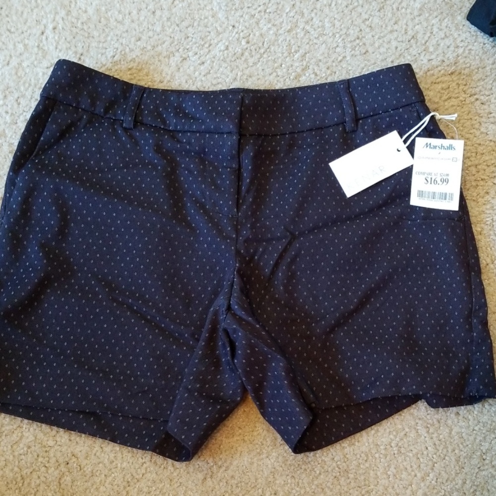 Patterned blue shorts